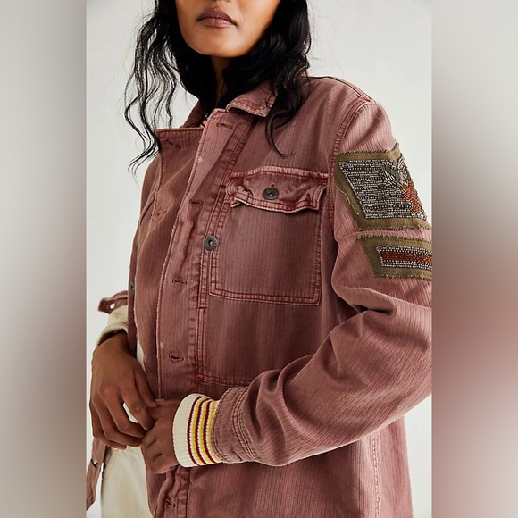 Free People Embellished Military Jacket - Picture 2 of 10